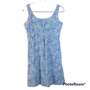 Gingy Womens Blue Paisley Print Beachy Vacation Dress Size S